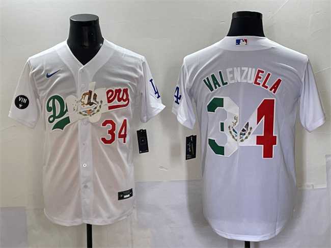Men's Los Angeles Dodgers #34 Fernando Valenzuela White Mexico Special Vin Scully Patch Stitched Baseball Jersey Dzhi,We sell and wholesale Men's Los Angeles Dodgers #34 Fernando Valenzuela White Mexico Special Vin Scully Patch Stitched Baseball Jersey Dzhi on line form chian!