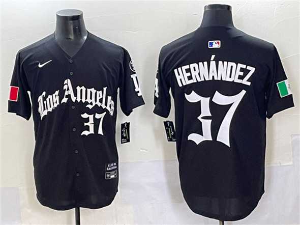 Men's Los Angeles Dodgers #37 Teoscar Hernandez Black 2025 LA Gothic Style With Fernando Patch Vapor Premier Limited Stitched Baseball Jersey,We sell and wholesale Men's Los Angeles Dodgers #37 Teoscar Hernandez Black 2025 LA Gothic Style With Fernando Patch Vapor Premier Limited Stitched Baseball Jersey on line form chian!