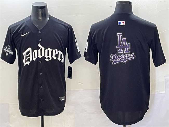 Men's Los Angeles Dodgers Team Big Logo Black 2025 LA Gothic Style With 2024 World Series Champions Patch Vapor Premier Limited Stitched Baseball Jersey,We sell and wholesale Men's Los Angeles Dodgers Team Big Logo Black 2025 LA Gothic Style With 2024 World Series Champions Patch Vapor Premier Limited Stitched Baseball Jersey on line form chian!