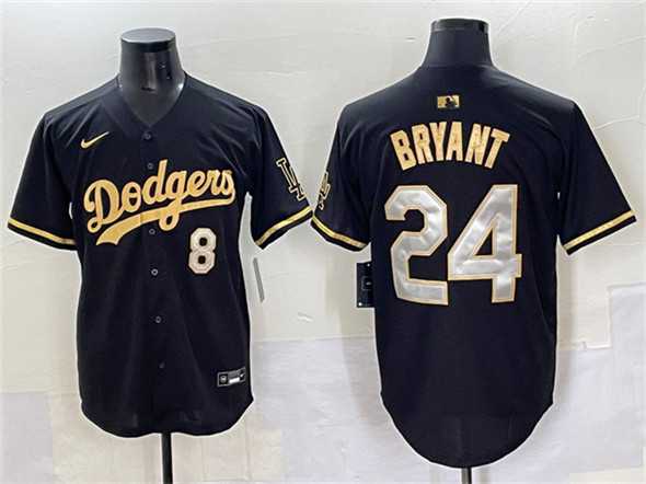 Men's Los Angeles Dodgers Front #8 Back #24 Kobe Bryant Black Gold Limited Stitched Baseball Jersey,We sell and wholesale Men's Los Angeles Dodgers Front #8 Back #24 Kobe Bryant Black Gold Limited Stitched Baseball Jersey on line form chian!