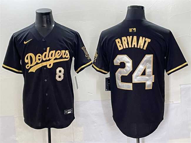 Men's Los Angeles Dodgers Front #8 Back #24 Kobe Bryant Black Gold Limited Stitched Jersey,We sell and wholesale Men's Los Angeles Dodgers Front #8 Back #24 Kobe Bryant Black Gold Limited Stitched Jersey on line form chian!