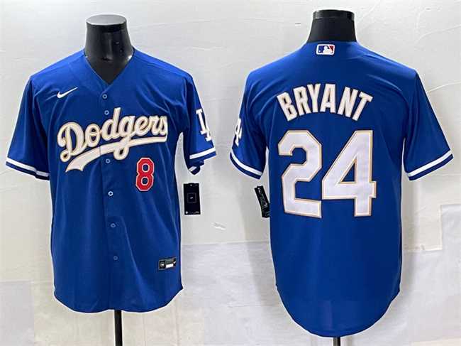Men's Los Angeles Dodgers Front #8 Back #24 Kobe Bryant Blue Gold Cool Base Stitched Jersey,We sell and wholesale Men's Los Angeles Dodgers Front #8 Back #24 Kobe Bryant Blue Gold Cool Base Stitched Jersey on line form chian!