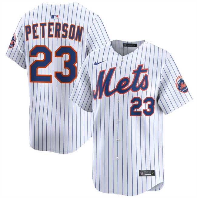 Men's New York Mets #23 David Peterson White 2025 Home Limited Stitched Baseball Jersey Dzhi,We sell and wholesale Men's New York Mets #23 David Peterson White 2025 Home Limited Stitched Baseball Jersey Dzhi on line form chian!