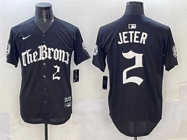 Men's New York Yankees #2 Derek Jeter Black 'Gothic Legacy Edition' Vapor Premier Limited Stitched Baseball Jersey,We sell and wholesale Men's New York Yankees #2 Derek Jeter Black 'Gothic Legacy Edition' Vapor Premier Limited Stitched Baseball Jersey on line form chian!