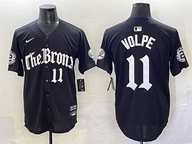 Men's New York Yankees #11 Anthony Volpe Black 'Gothic Legacy Edition' Vapor Premier Limited Stitched Baseball Jersey,We sell and wholesale Men's New York Yankees #11 Anthony Volpe Black 'Gothic Legacy Edition' Vapor Premier Limited Stitched Baseball Jersey on line form chian!