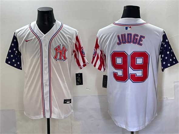 Men's New York Yankees #99 Aaron Judge White 2025 Independence Day Vapor Limited Stitched Baseball Jersey,We sell and wholesale Men's New York Yankees #99 Aaron Judge White 2025 Independence Day Vapor Limited Stitched Baseball Jersey on line form chian!