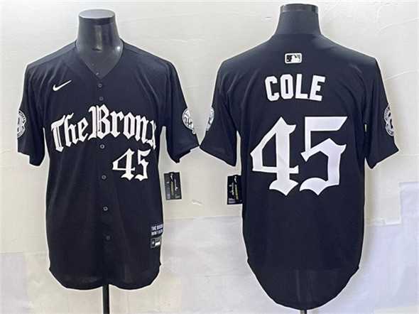Men's New York Yankees #45 Gerrit Cole Black 'Gothic Legacy Edition' Vapor Premier Limited Stitched Baseball Jersey,We sell and wholesale Men's New York Yankees #45 Gerrit Cole Black 'Gothic Legacy Edition' Vapor Premier Limited Stitched Baseball Jersey on line form chian!