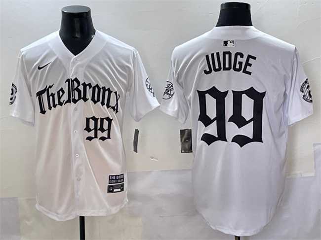 Men's New York Yankees #99 Aaron Judge White 'Gothic Legacy Edition' Vapor Premier Limited Stitched Baseball Jersey,We sell and wholesale Men's New York Yankees #99 Aaron Judge White 'Gothic Legacy Edition' Vapor Premier Limited Stitched Baseball Jersey on line form chian!