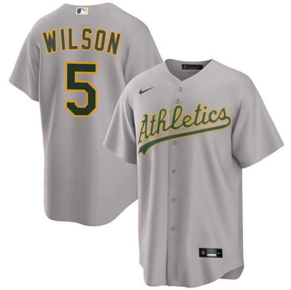 Men's Oakland Athletics #5 Jacob Wilson Gray 2024 Away Limited Stitched Jersey Dzhi,We sell and wholesale Men's Oakland Athletics #5 Jacob Wilson Gray 2024 Away Limited Stitched Jersey Dzhi on line form chian!