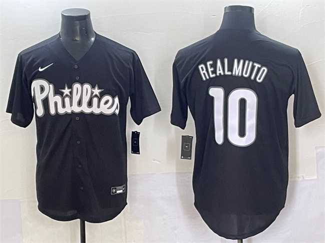 Men's Philadelphia Phillies #10 J.T. Realmuto Black Lights Out Limited Stitched Baseball Jersey,We sell and wholesale Men's Philadelphia Phillies #10 J.T. Realmuto Black Lights Out Limited Stitched Baseball Jersey on line form chian!