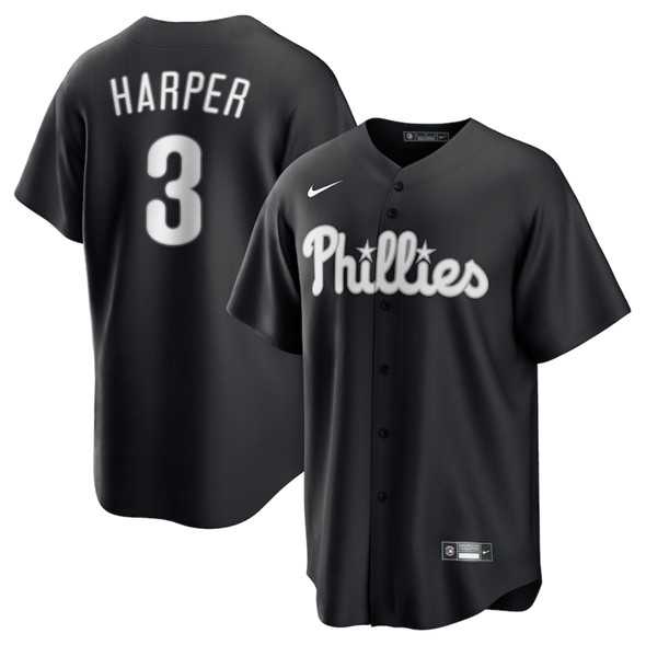Men's Philadelphia Phillies #3 Bryce Harper Black Lights Out Limited Stitched Baseball Jersey Dzhi,We sell and wholesale Men's Philadelphia Phillies #3 Bryce Harper Black Lights Out Limited Stitched Baseball Jersey Dzhi on line form chian!