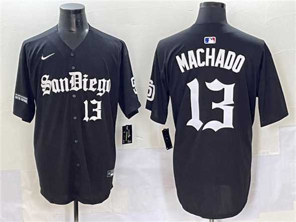 Men's San Diego Padres #13 Manny Machado Black Gothic Edition Vapor Limited Stitched Baseball Jersey,We sell and wholesale Men's San Diego Padres #13 Manny Machado Black Gothic Edition Vapor Limited Stitched Baseball Jersey on line form chian!