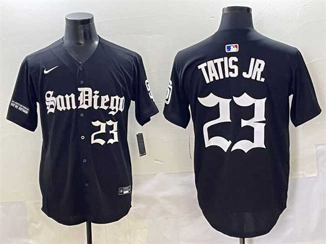 Men's San Diego Padres #23 Fernando Tatis Jr. Black Gothic Edition Vapor Limited Stitched Baseball Jersey,We sell and wholesale Men's San Diego Padres #23 Fernando Tatis Jr. Black Gothic Edition Vapor Limited Stitched Baseball Jersey on line form chian!