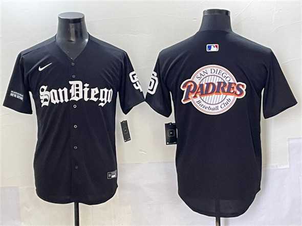 Men's San Diego Padres Team Big Logo Black Gothic Edition Vapor Limited Stitched Baseball Jersey,We sell and wholesale Men's San Diego Padres Team Big Logo Black Gothic Edition Vapor Limited Stitched Baseball Jersey on line form chian!