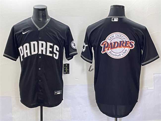 Men's San Diego Padres Team Big Logo Black Stitched Baseball Jersey,We sell and wholesale Men's San Diego Padres Team Big Logo Black Stitched Baseball Jersey on line form chian!