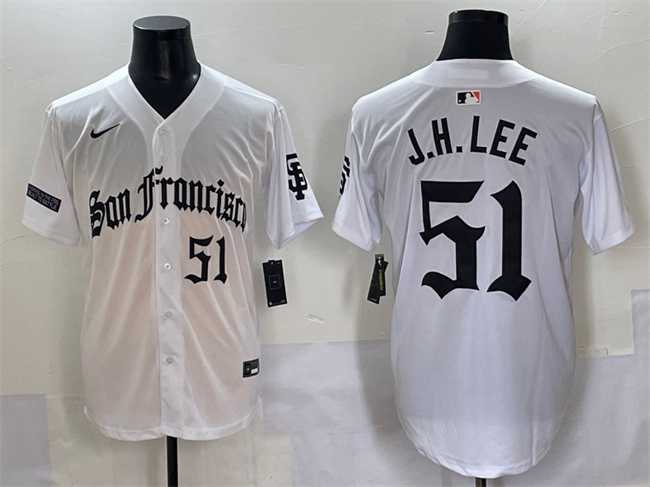 Men's San Francisco Giants #51 Jung Hoo Lee White 'Gothic Fog Edition' Vapor Premier Limited Stitched Baseball Jersey,We sell and wholesale Men's San Francisco Giants #51 Jung Hoo Lee White 'Gothic Fog Edition' Vapor Premier Limited Stitched Baseball Jersey on line form chian!
