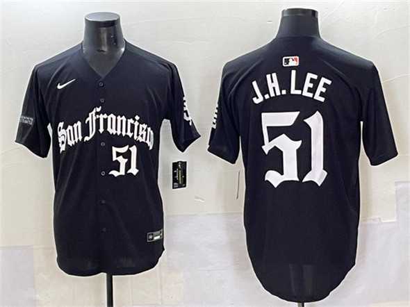 Men's San Francisco Giants #51 Jung Hoo Lee Black 'Gothic Fog Edition' Vapor Premier Limited Stitched Baseball Jersey,We sell and wholesale Men's San Francisco Giants #51 Jung Hoo Lee Black 'Gothic Fog Edition' Vapor Premier Limited Stitched Baseball Jersey on line form chian!