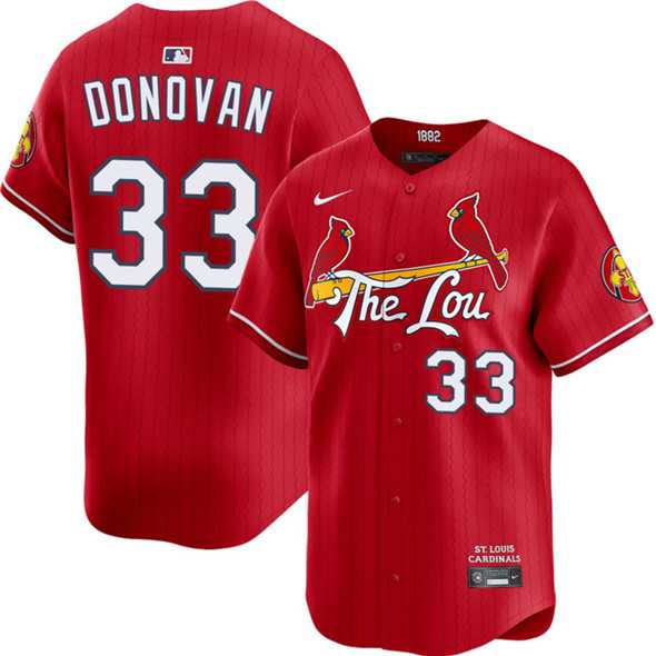 Men's St. Louis Cardinals #33 Brendan Donovan Red 2024 City Connect Limited Stitched Baseball Jersey Dzhi,We sell and wholesale Men's St. Louis Cardinals #33 Brendan Donovan Red 2024 City Connect Limited Stitched Baseball Jersey Dzhi on line form chian!