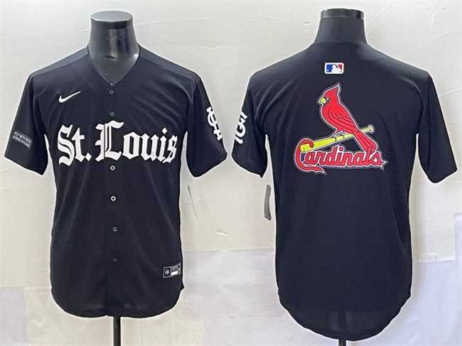 Men's St. Louis Cardinals Team Big Logo Black 'Gothic Legacy Edition' Vapor Premier Limited Stitched Baseball Jersey,We sell and wholesale Men's St. Louis Cardinals Team Big Logo Black 'Gothic Legacy Edition' Vapor Premier Limited Stitched Baseball Jersey on line form chian!