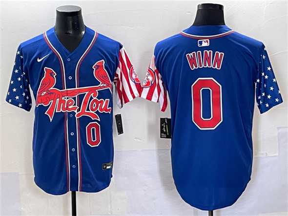 Men's St. Louis Cardinals #0 Masyn Winn Royal Independence Day Vapor Premier Limited Stitched Baseball Jersey,We sell and wholesale Men's St. Louis Cardinals #0 Masyn Winn Royal Independence Day Vapor Premier Limited Stitched Baseball Jersey on line form chian!