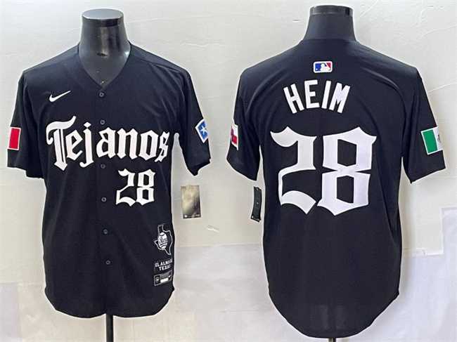 Men's Texas Rangers #28 Jonah Heim Black Gothic Mexico 2025 Vapor Premier Limited Stitched Baseball Jersey,We sell and wholesale Men's Texas Rangers #28 Jonah Heim Black Gothic Mexico 2025 Vapor Premier Limited Stitched Baseball Jersey on line form chian!
