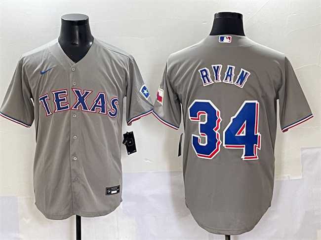Men's Texas Rangers #34 Nolan Ryan Grey With Patch Cool Base Stitched Baseball Jersey,We sell and wholesale Men's Texas Rangers #34 Nolan Ryan Grey With Patch Cool Base Stitched Baseball Jersey on line form chian!