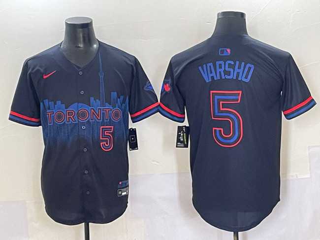 Men's Toronto Blue Jays #5 Daulton Varsho Navy 2024 City Connect Limited Stitched Baseball Jersey,We sell and wholesale Men's Toronto Blue Jays #5 Daulton Varsho Navy 2024 City Connect Limited Stitched Baseball Jersey on line form chian!