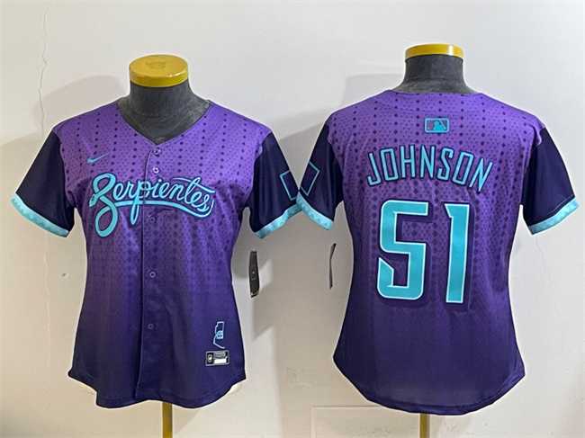 Women's Arizona Diamondbacks #51 Randy Johnson Purple 2025 City Connect Limited Stitched Baseball Jersey(Run Small),We sell and wholesale Women's Arizona Diamondbacks #51 Randy Johnson Purple 2025 City Connect Limited Stitched Baseball Jersey(Run Small) on line form chian!
