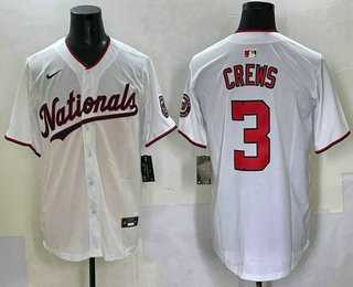 Men's Washington Nationals #3 Dylan Crews White Limited Stitched Jersey,We sell and wholesale Men's Washington Nationals #3 Dylan Crews White Limited Stitched Jersey on line form chian!