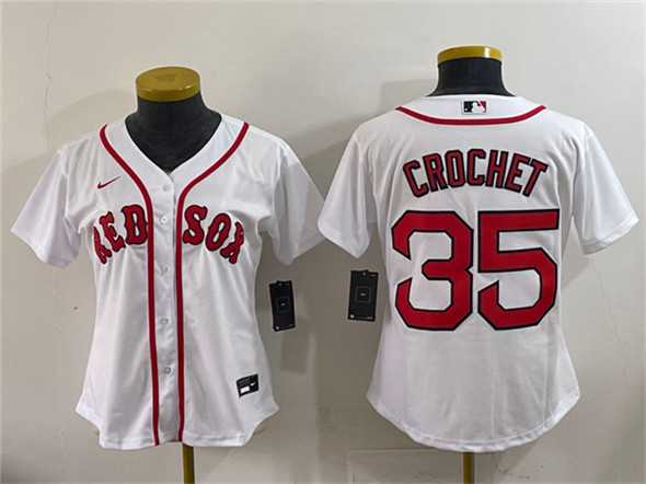 Women's Boston Red Sox #35 Garrett Crochet White Cool Base Stitched Baseball Jersey(Run Small),We sell and wholesale Women's Boston Red Sox #35 Garrett Crochet White Cool Base Stitched Baseball Jersey(Run Small) on line form chian!
