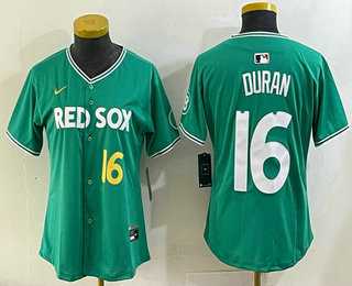 Women's Boston Red Sox #16 Jarren Duran Green 2025 City Connect Player Name Limited Jersey,We sell and wholesale Women's Boston Red Sox #16 Jarren Duran Green 2025 City Connect Player Name Limited Jersey on line form chian!