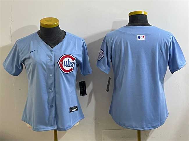 Women's Chicago Cubs Blank Blue 2024 25 2nd Alternatemited Stitched Baseball Jersey(Run Small),We sell and wholesale Women's Chicago Cubs Blank Blue 2024 25 2nd Alternatemited Stitched Baseball Jersey(Run Small) on line form chian!