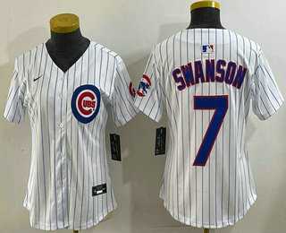 Women's Chicago Cubs #7 Dansby Swanson White Limited Stitched Jersey,We sell and wholesale Women's Chicago Cubs #7 Dansby Swanson White Limited Stitched Jersey on line form chian!