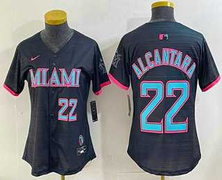 Women's Miami Marlins #22 Sandy Alcantara Number Black 2025 City Connect Limited Stitched Jersey,We sell and wholesale Women's Miami Marlins #22 Sandy Alcantara Number Black 2025 City Connect Limited Stitched Jersey on line form chian!
