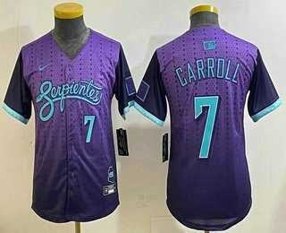 Youth Arizona Diamondbacks #7 Corbin Carroll Purple 2025 City Connect Limited Jersey,We sell and wholesale Youth Arizona Diamondbacks #7 Corbin Carroll Purple 2025 City Connect Limited Jersey on line form chian!