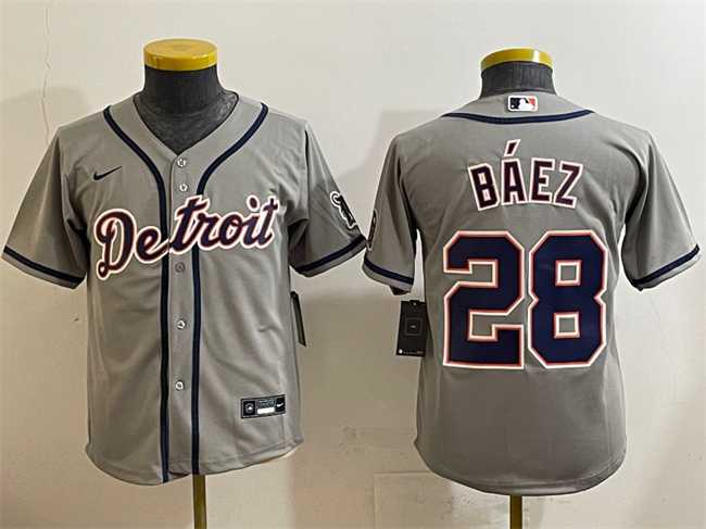 Youth Detroit Tigers #28 Javier Baez Gray Cool Base Stitched Baseball Jersey,We sell and wholesale Youth Detroit Tigers #28 Javier Baez Gray Cool Base Stitched Baseball Jersey on line form chian!