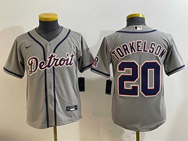 Youth Detroit Tigers #20 Spencer Torkelson Gray Cool Base Stitched Baseball Jersey,We sell and wholesale Youth Detroit Tigers #20 Spencer Torkelson Gray Cool Base Stitched Baseball Jersey on line form chian!