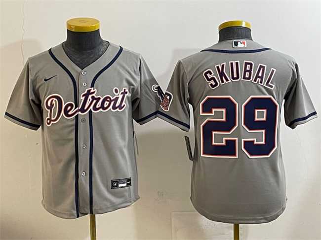Youth Detroit Tigers #29 Tarik Skubal Gray Cool Base Stitched Baseball Jersey,We sell and wholesale Youth Detroit Tigers #29 Tarik Skubal Gray Cool Base Stitched Baseball Jersey on line form chian!