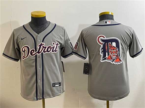 Youth Detroit Tigers Team Big Logo Gray Cool Base Stitched Baseball Jersey,We sell and wholesale Youth Detroit Tigers Team Big Logo Gray Cool Base Stitched Baseball Jersey on line form chian!