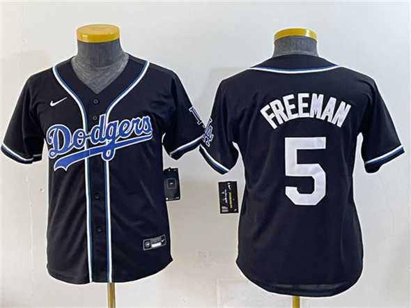 Youth Los Angeles Dodgers #5 Freddie Freeman Black Stitched Baseball Jersey,We sell and wholesale Youth Los Angeles Dodgers #5 Freddie Freeman Black Stitched Baseball Jersey on line form chian!