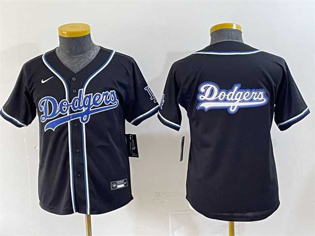 Youth Los Angeles Dodgers Team Big Logo Black Stitched Baseball Jerseys,We sell and wholesale Youth Los Angeles Dodgers Team Big Logo Black Stitched Baseball Jerseys on line form chian!