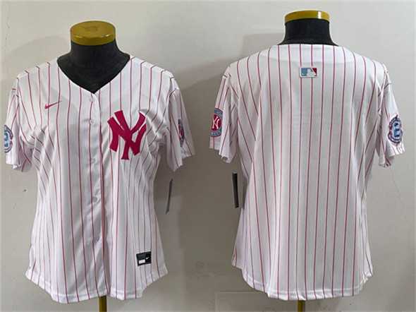 Youth New York Yankees Blank White Pink Pinstripe Limited Stitched Baseball Jersey,We sell and wholesale Youth New York Yankees Blank White Pink Pinstripe Limited Stitched Baseball Jersey on line form chian!