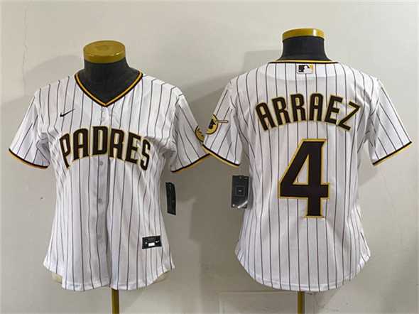 Youth San Diego Padres #4 Luis Arraez White Stitched Baseball Jersey,We sell and wholesale Youth San Diego Padres #4 Luis Arraez White Stitched Baseball Jersey on line form chian!