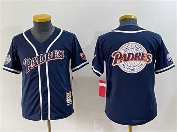 Youth San Diego Padres Team Big Logo Navy Throwback With Patch Stitched Baseball Jersey,We sell and wholesale Youth San Diego Padres Team Big Logo Navy Throwback With Patch Stitched Baseball Jersey on line form chian!