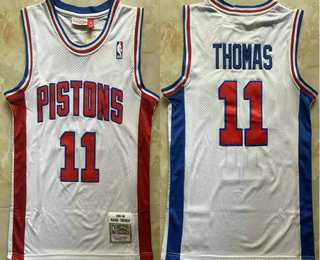 Men's Detroit Pistons #11 Isiah Thomas White 1988-89 Hardwood Classics Soul Swingman Throwback Jersey,We sell and wholesale Men's Detroit Pistons #11 Isiah Thomas White 1988-89 Hardwood Classics Soul Swingman Throwback Jersey on line form chian!