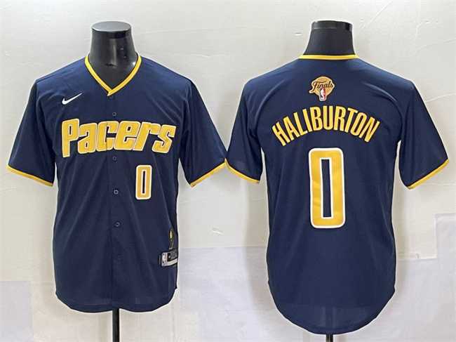 Men's Indiana Pacers #0 Tyrese Haliburton Navy 2025 Finals Vapor Stitched Baseball Jersey,We sell and wholesale Men's Indiana Pacers #0 Tyrese Haliburton Navy 2025 Finals Vapor Stitched Baseball Jersey on line form chian!