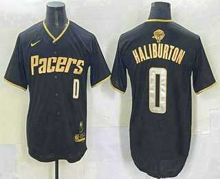 Men's Indiana Pacers #0 Tyrese Haliburton Black Gold 2025 Finals Vapor Stitched Baseball Jersey,We sell and wholesale Men's Indiana Pacers #0 Tyrese Haliburton Black Gold 2025 Finals Vapor Stitched Baseball Jersey on line form chian!