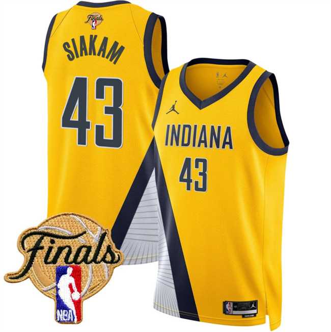 Men's Indiana Pacers #43 Pascal Siakam Yellow 2025 Finals Statement Edition Stitched Jersey Dzhi,We sell and wholesale Men's Indiana Pacers #43 Pascal Siakam Yellow 2025 Finals Statement Edition Stitched Jersey Dzhi on line form chian!