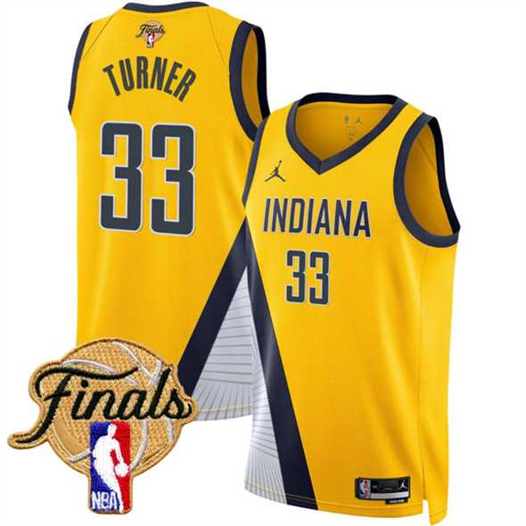 Men's Indiana Pacers #33 Myles Turner Yellow 2025 Finals Statement Edition Stitched Jersey Dzhi,We sell and wholesale Men's Indiana Pacers #33 Myles Turner Yellow 2025 Finals Statement Edition Stitched Jersey Dzhi on line form chian!