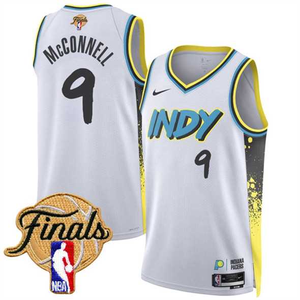 Men's Indiana Pacers #9 T.J. McConnell White 2024-25 City Edition Stitched Jersey Dzhi,We sell and wholesale Men's Indiana Pacers #9 T.J. McConnell White 2024-25 City Edition Stitched Jersey Dzhi on line form chian!